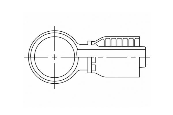 metric banjo crimp fitting