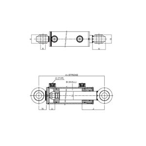 swivel ball Hydraulic Cylinder drawing Topa